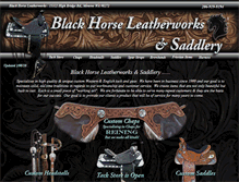 Tablet Screenshot of blackhorseleather.com
